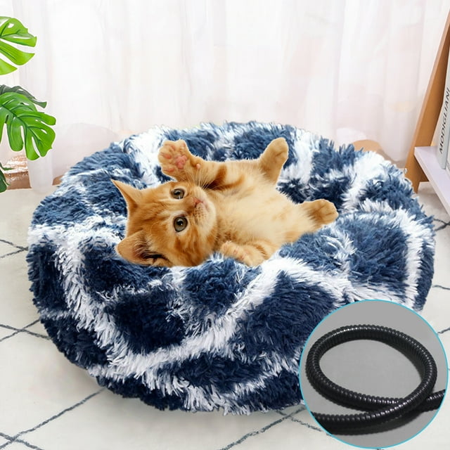 Uklsqma Usb Pet Heating Pad Mat | Usb Charging Interface | Constant Temperature 28℃ Small Heater for Cats Puppies Kittens | Soft Cloth Cover | Noiseless Self-Heating Thermal Bed for Indoor O