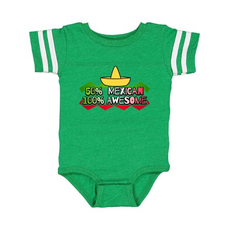 

Inktastic 50% Mexican 100% Awesome Gift Baby Boy or Baby Girl Bodysuit