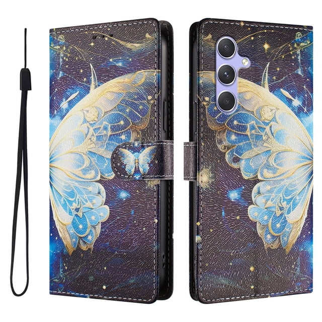 FOXDOCK Funda Tipo Cartera para Samsung Galaxy A54 5G con Soporte y Correa – Diseño de Patrones Lindos