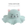 thumbnail image 3 of Toddler Hat Cartoon Shade Straw Straw Bag Accessories Beach Hat Green, 3 of 5