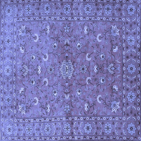 Ahgly Company Indoor Square Persian Blue Traditional Area Rugs, 6' Square