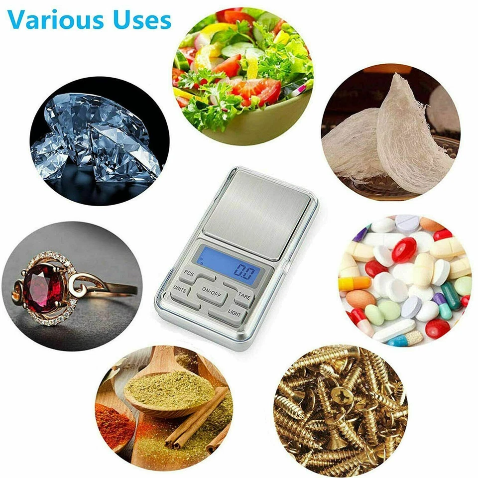 Portable 200G X 0.01G Mini Digital Scale Jewelry Pocket Balance Weight Gram Lcd