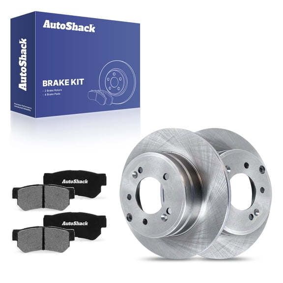 AutoShack Rear Solid Brake Rotors   Ceramic Pads 6-PC Brake Kit Replacement for 2015 Hyundai Sonata 11.18" (284 mm)