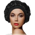 thumbnail image 1 of HSHDLDF Bonnet en Satin Soyeux avec Bande Élastique Premium pour Femmes et Adolescentes, 1 of 6