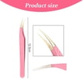 thumbnail image 2 of Pinzas para pestañas Punta antideslizante Bota curva con volumen Pinzas con puntas en ángulo para fanáticos de volumen ligero o mega Pinzas para extensión de pestañas Herramienta aplicadora de, 2 of 6