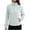 Mint Green, variant on FAHXNVB Women's Full-Zip Polar Fleece Jacket Slim Fit Long Sleeve Winter Warm Sherpa Coat Solid Color Outdoor Soft Outerwear with Pockets