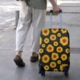 thumbnail image 3 of Black Sunflower Pattern Luggage Cover Fashion Suitcase Cover Baggage Covers Fit 25-28 Inch Luggage (Go Travel), 3 of 5