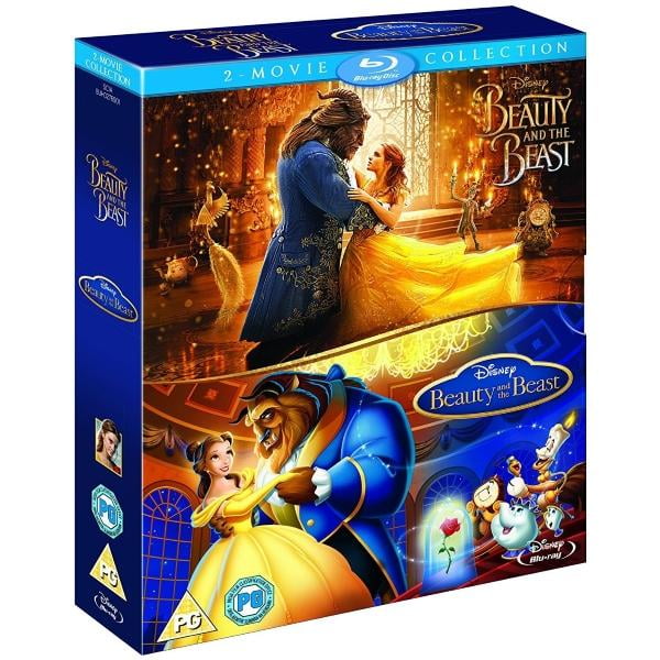 Disney s Beauty and the Beast Live Action Animated Classic 2 Movie Collection Blu Ray Box Set Walmart