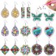 thumbnail image 1 of Kit de 8 pares de pendientes DIY con pintura de diamantes, fabricación de doble cara para mujeres y niñas, 1 of 9
