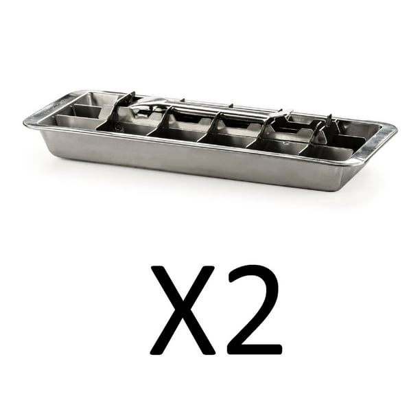 RSVP Endurance 18/8 Stainless Steel Ice Cube Tray, Makes 18 Cubes (Pack