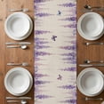 thumbnail image 6 of Wisteria Table Runner - 70 Inch Long, Kitchen Dining Table Runner Dresser Scarves, Spring Purple Flowers Butterflies Vintage Beige Farmhouse Decor for Coffee Tables Wedding Party Banquet, 6 of 8