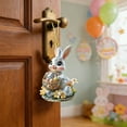 thumbnail image 5 of Bunny Easter Ornament, 2D Flat Acrylic Rabbit Pendant Hanging Decor, for Spring Party House Decoration Car Rearview Mirror Backpack, 5 of 6
