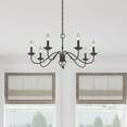 thumbnail image 2 of 52167-04 Livex Lighting Windsor - 7 Light Chandelier in Traditional Style - 28 Inches wide by 15.5 Inches high-Black Finish    -Traditional, 2 of 11
