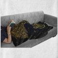 thumbnail image 6 of Tree of Life Soft Flannel Fleece Throw Blanket, Romantic Plant Night with Stars in Sky Baroque Mystic Tribal, Cozy Plush for Indoor and Outdoor Use, 50" x 60", Dark Blue Yellow, by Ambesonne, 6 of 6