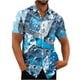 thumbnail image 1 of Camisas de Manga Larga para Hombres Impresión Botón Cuello de Vuelta Blusa Casual, Hombre de Manga Corta Botón Abajo Camisas, 1 of 4
