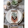 thumbnail image 2 of Brown Gray Boho Cloth Napkins Set of 6 Reusable Dinner Napkins, Southwestern Ethnic Abstract Geometric Cocktail Napkin Washable Table Napkins for Wedding/Holiday Party/Baby Shower 20"x20", 2 of 7