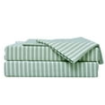 thumbnail image 1 of Just Linen 300 TC 100% Cotton Damask, Yarn Dyed Stripe Design Sheet Set with Deep Pocketed Fitted Sheet, 1 of 4