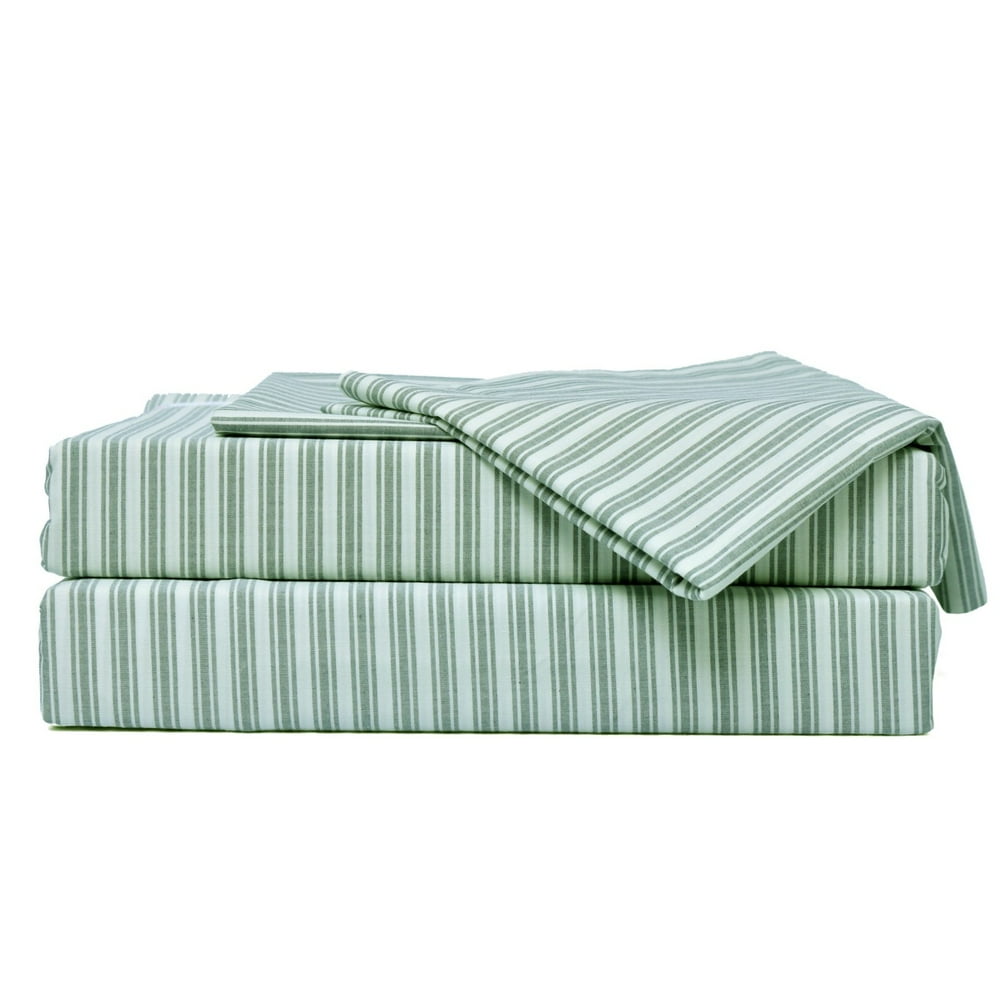 Just Linen 300 TC 100% Cotton Damask, Yarn Dyed Stripe Design Sheet Set
