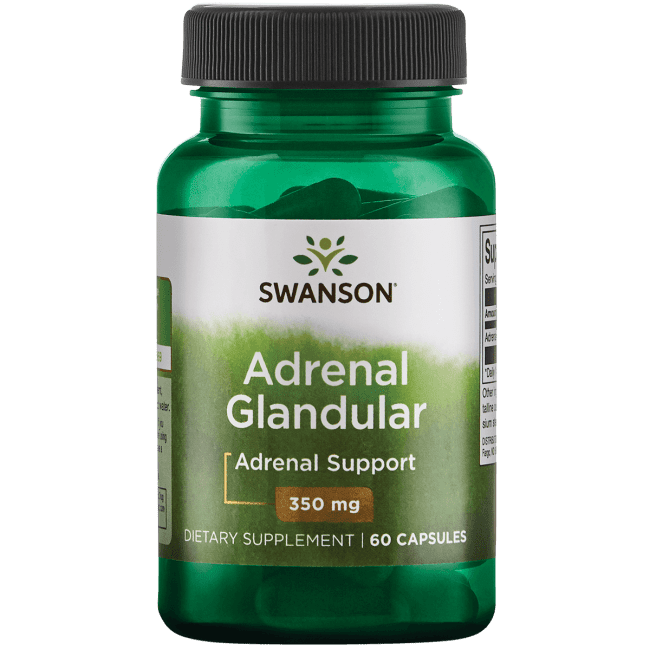 Swanson Adrenal Glandular 350 mg 60 Capsules