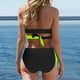 thumbnail image 2 of MKLEKYY Trajes De Baño Women High Waisted Bikini Sets Swimsuits Color Block Two Piece Drawstring Bathing Suit, 2 of 6