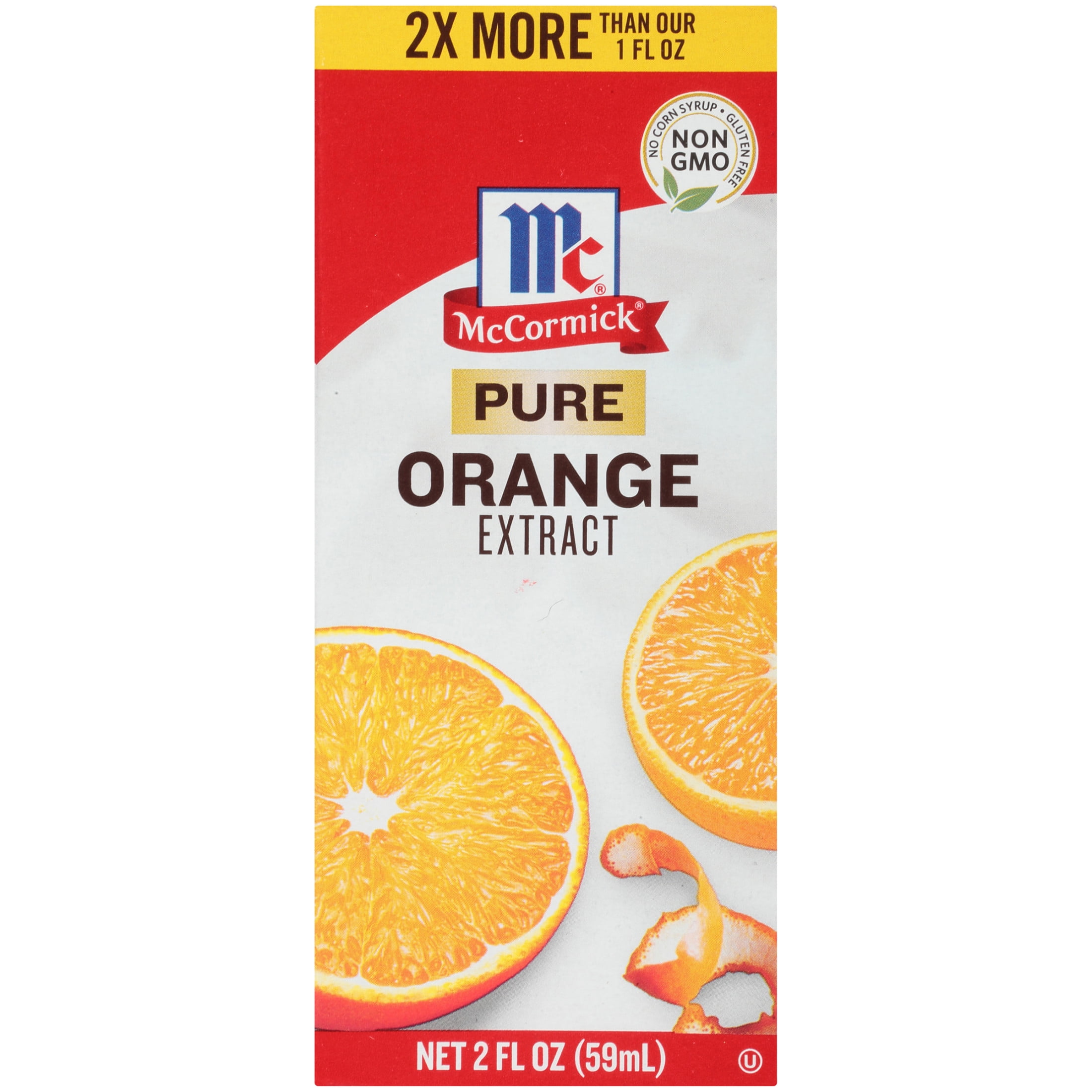 McCormick Non-GMO Kosher Pure Orange Extract, 2 fl oz Box