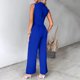 thumbnail image 4 of Trajes de Pantalones Sexy para Mujeres Chaleco de Cuello en V Y Pantalones de Piernas Anchas, Traje de Verano Casual de Color Sólido para el Trabajo Y la Fiesta, 4 of 7