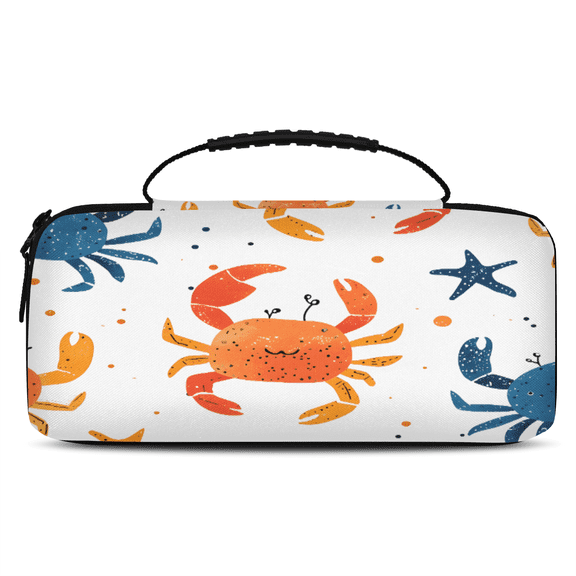 Herdesigns Crab Carry Case Compatible with Nintendo Switch 2, with 20 Game Card Slots, Ocean Marine Theme Portable Travel Carrying Case Pouch for Accessories & Games