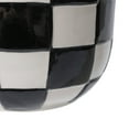 thumbnail image 6 of Mainstays Lennon 6" x 6" x 4.5" Round Black Checkered Ceramic Planter, 6 of 8