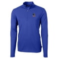 thumbnail image 2 of Men's Cutter & Buck Royal Delaware Fightin' Blue Hens Virtue Eco Pique Recycled Quarter-Zip Pullover Top, 2 of 3