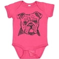 thumbnail image 3 of Inktastic English Bulldog Sketch Portrait Boys or Girls Baby Bodysuit, 3 of 5