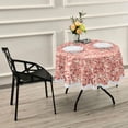 thumbnail image 7 of SKYSONIC Pink Round Tablecloth,Washable Oil Proof Table Cover for Kitchen Holiday Party Wedding Picnic Decoration, 7 of 7