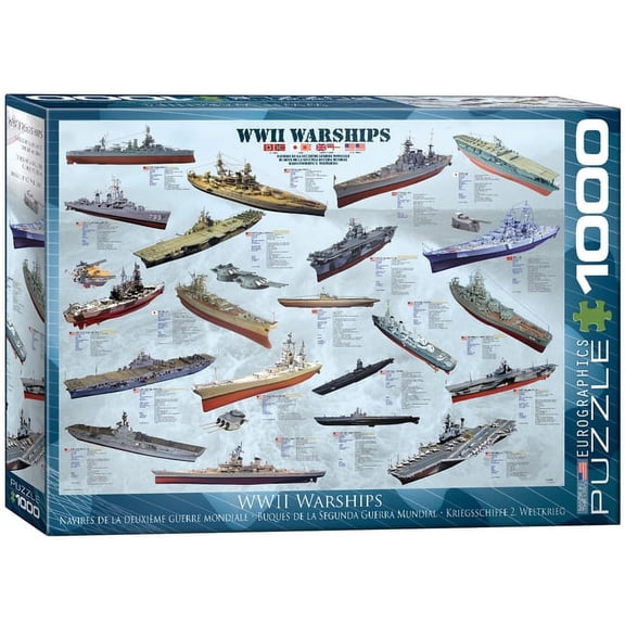 Eurographicspuzzles - World War Ii War Ships - Jigsaw Puzzle - 1000 Pieces