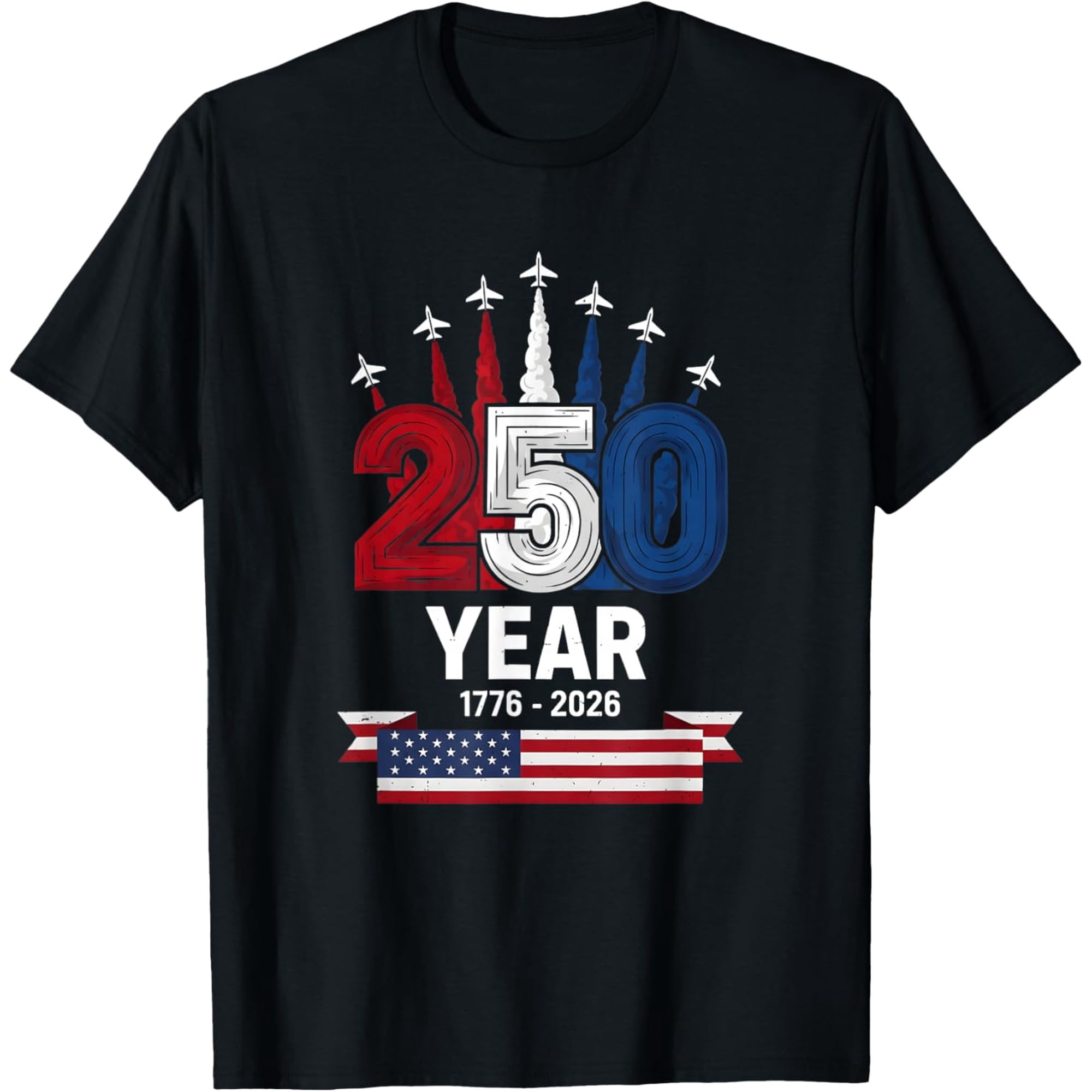 4th of July 1776 2026 Patriotic Anniversary Red White Blue T-Shirt- Classic Unisex 100% Cotton Crew Neck T-Shirt Breathable Casual Everyday Wear Affordable Graphic Free shipping t shirts