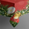 thumbnail image 5 of Meery Christmas Rectangle Tablecloth Xmas Green Tree Snowflake Table Cloths 60x102inch Polyester Happy Holiday Washable Foldable Durable Table Covers for Kitchen Dining Room Living Room Parties, 5 of 5