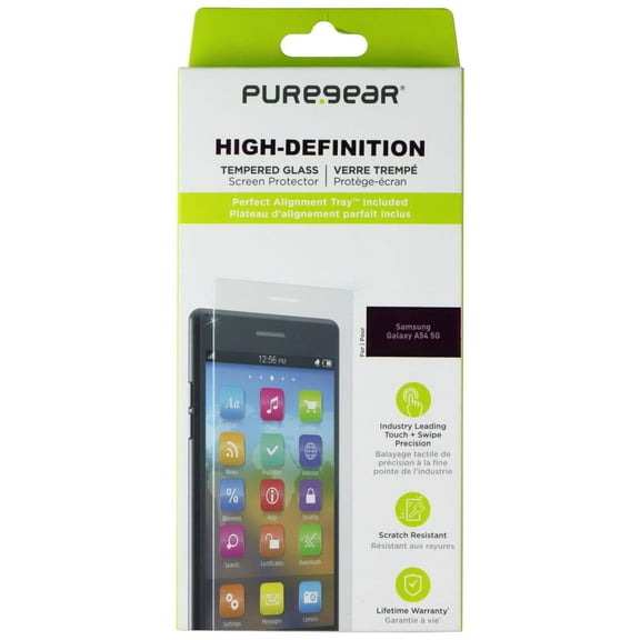 PureGear High-Definition Tempered Glass Screen Protector for Samsung Galaxy A54