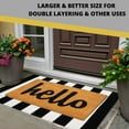 thumbnail image 6 of iOhouze Ourdoor Rugs 2.3x3.6 ft Washable Area Rugs Black White Striped Front Door Mats Welcome Mats for Porch Entryway Home Entrance, 6 of 9