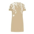 thumbnail image 4 of Drses Summer Dresses for Women 2024 Women's Fashion Printed Short Sleeve Round-Neck Mid-Calf Dress Women's Casual Dresses, 4 of 4