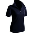 thumbnail image 2 of CLOVERY Women's Activewear Half Zip-Up Short Sleeve Polo Shirts with Chest Pocket (S-3XL), 2 of 5