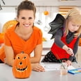 thumbnail image 7 of Uanit Jack-O-Lantern Pumpkins Small Plastic Light Up Pumpkin Orange Lights Bright for Halloween Party Outdoor Indoor Decorations 5.1 x 7 inch, 7 of 7