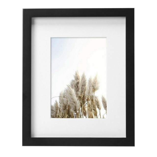 DesignOvation Gallery 8" X 10" Matted to 5" X 7" Black Picture Frame