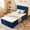 Blue, variant on Vcatnet 16.7" Queen Size Bed Frame with Mattress, 2-in-1 Corduroy Platform Cloud Bed, No Assembly Bed and Mattress, Beige