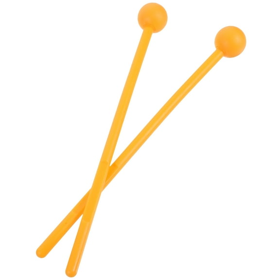 MEIBUTYUP 2pcs Glockenspiel Mallets for Classroom Teaching, Orange ABS Xylophone Drumsticks Set