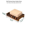 thumbnail image 2 of 2 Pieces Soap Dish Holder - Bathroom Wooden Soap Saver Handcrafted Bar Soap Holder Lightweight Soap Tray Stand Natural Wood Soap Case Self Draining for Shower Kitchen Soap Sponge Accessories, 2 of 7