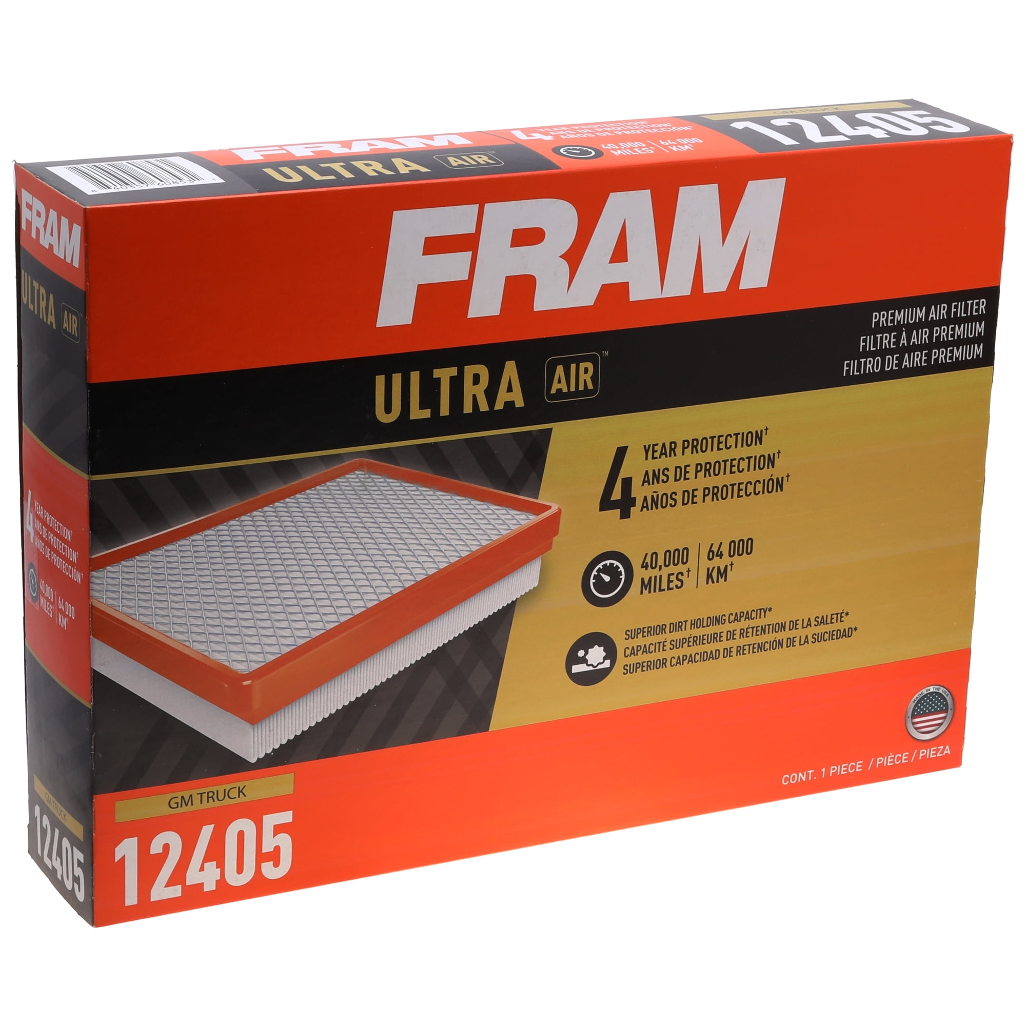 FRAM Ultra Air Premium Engine Air Filter, XGA12405, Fits Select Chevrolet Vehicles