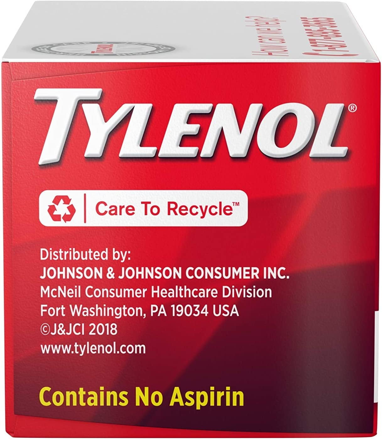 TYLENOL Extra Strength Acetaminophen Adult Pain Relief & Fever Reducer Coated Tablets, 100 ea (Pack of 2)