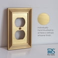 thumbnail image 2 of Rio Salto Estate Collection Brushed Brass Gold Decorative Duplex Light Switch Plate and Outlet Cover Wall Plate  1 Gang 5" x 3.13" 2-Pack Midsize Premium Heavy-Gauge Wall Plates, 2 of 8