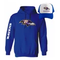 thumbnail image 1 of Kit Sudadera + Gorra Modelo Baltimore Ravens Estampado Vinil, 1 of 4