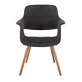 thumbnail image 3 of Carson Carrington  Fauske Upholstered Chair with Wood Legs - Set of 2 Charcoal Fabric/Walnut Wood, 3 of 8