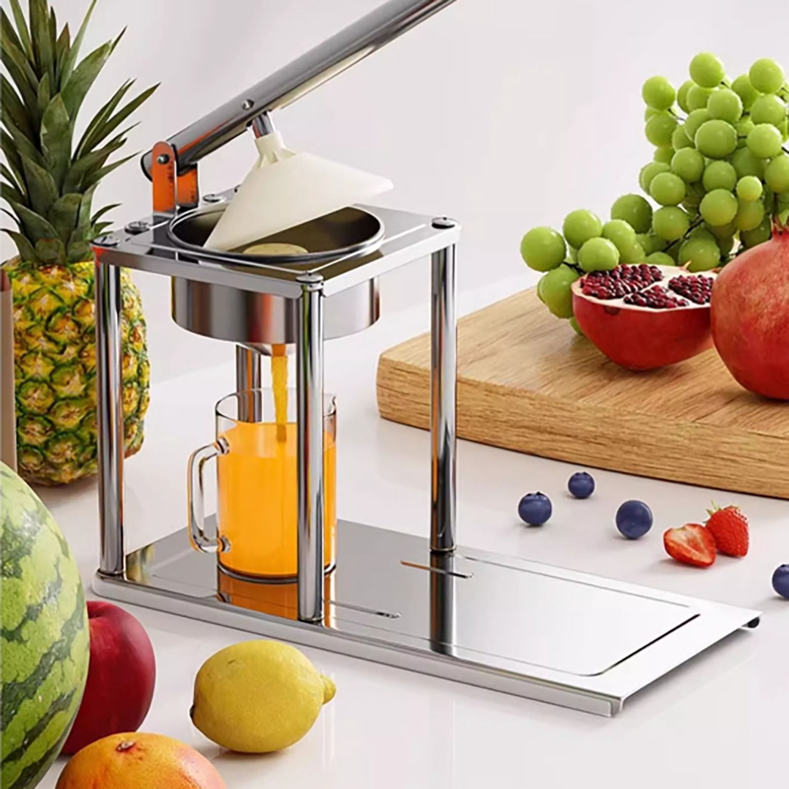 Manual Juicer Machine Heavy Duty Stainless Steel Fruit for Home Kitchen Commercial Use