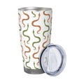 thumbnail image 2 of KLL Hand Drawn Snake Print 40oz Stainless Steel Insulated Car Cup with Spillproof Lid - Keep Your Drink Hot or Cold on the Go-Straw Two-piece Set, 2 of 8
